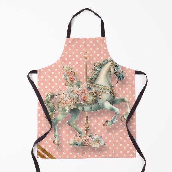 Item preview, "Pink Floral Carousel Horse." designed and sold by CherNikDesigns.