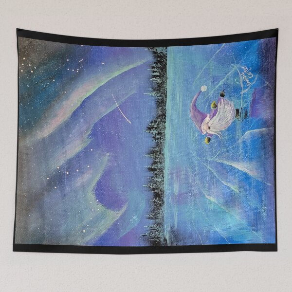 Item preview, Gnome Skating under Aurora designed and sold by Debbie Center.