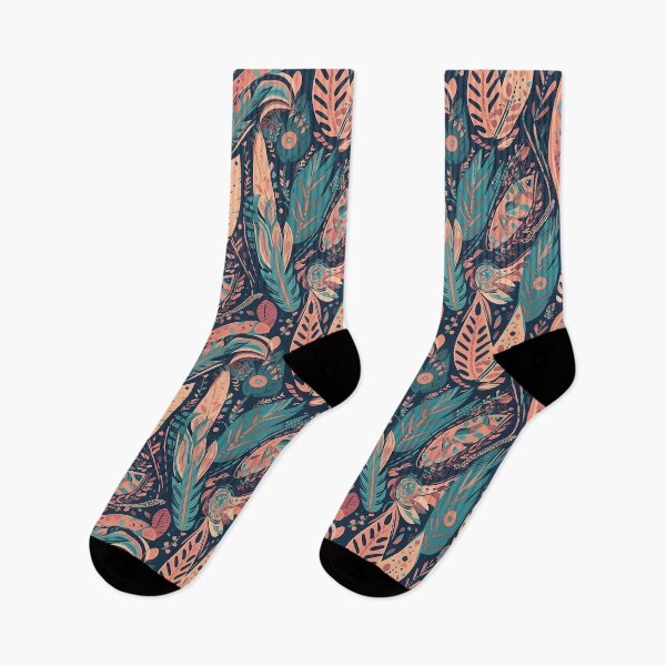 Item preview, feathers boho feminine patterns designed and sold by Dreamakerstudio.