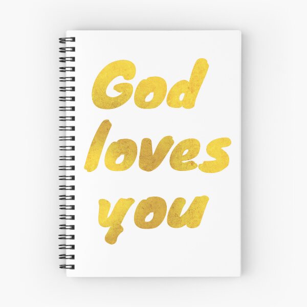 Item preview, God loves you in golden yellow lettering designed and sold by Darcy777.