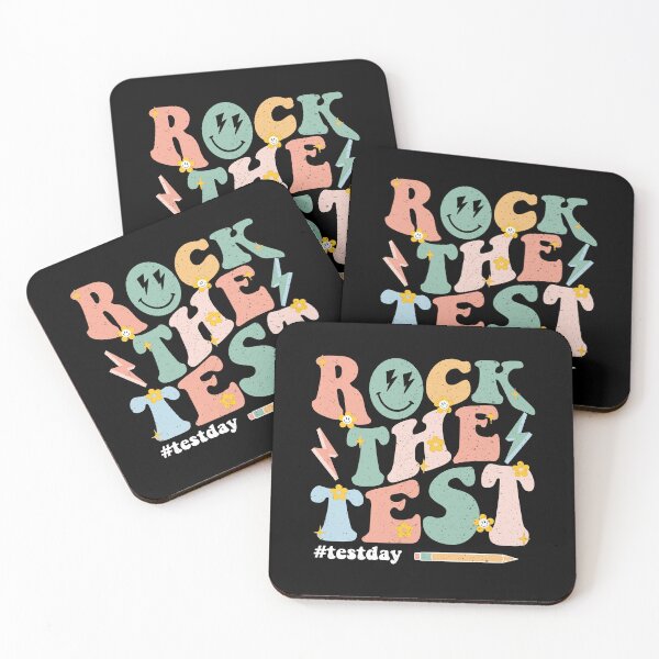 Item preview, Rock The Test:Testing Day Retro Motivational Teacher Student designed and sold by MotivaChic.