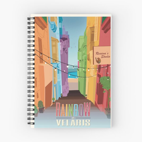 Item preview, Rainbow of Velaris Travel Poster designed and sold by KRSDrawing.