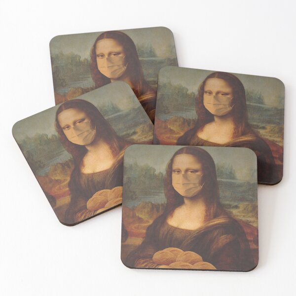 Item preview, Masked Mona Lisa: A Commentary on Protection and Sustenance in a Global Pandemic designed and sold by hpdaniel.