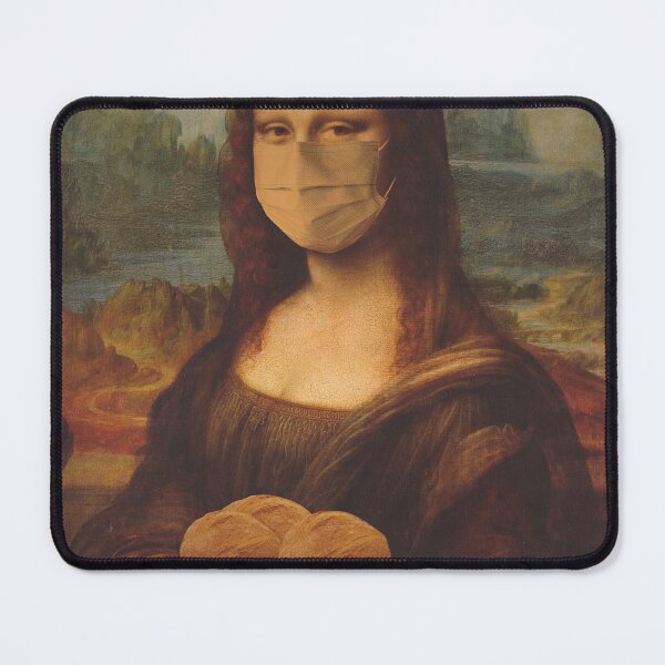 Item preview, Masked Mona Lisa: A Commentary on Protection and Sustenance in a Global Pandemic designed and sold by hpdaniel.