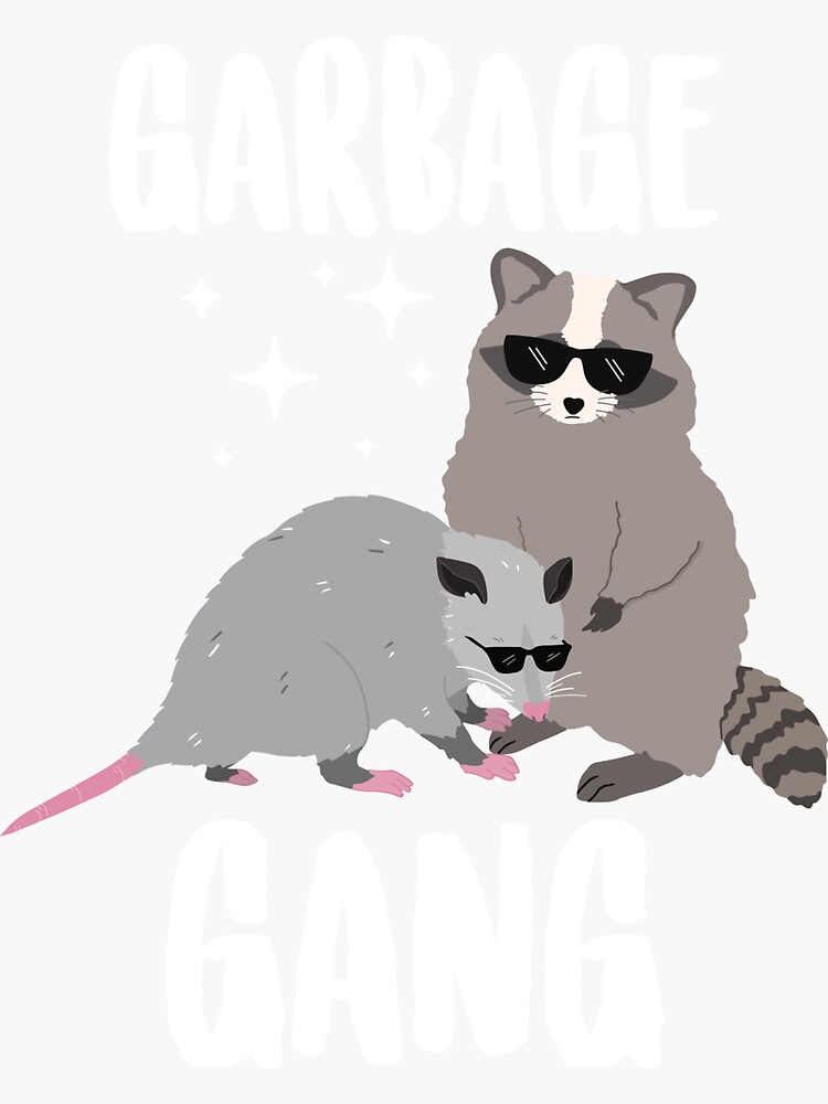 Possum and Raccoon Stickers Trashy Creatures Matte Weatherproof