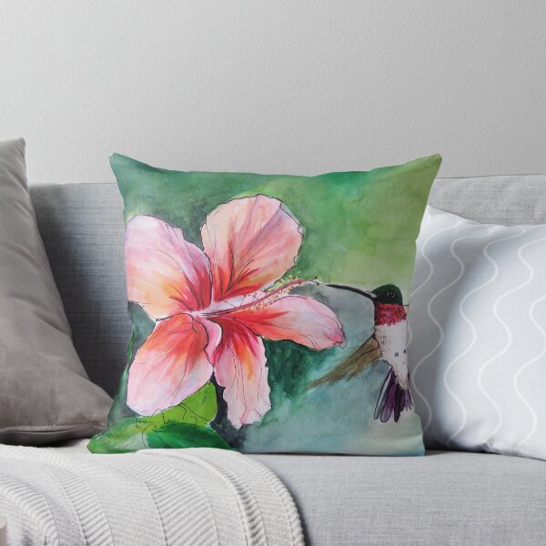 Item preview, Ruby Throated Hummingbird and Hibiscus Flower designed and sold by julyperson.