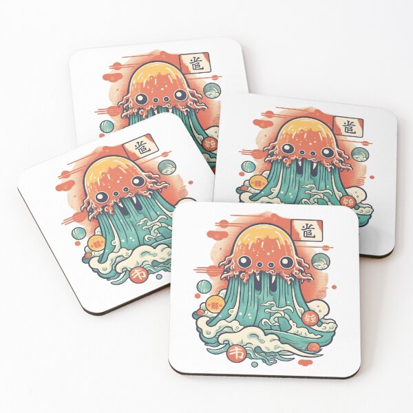 Item preview, jellyfish in a japanese style art design designed and sold by NickLivin.