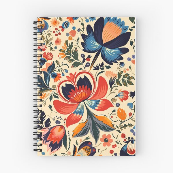 Item preview, Folklore and Folktale inspired motifs, Kalocsa, red-blue hues, floral, Hungarian designed and sold by EmeraldeaArt.