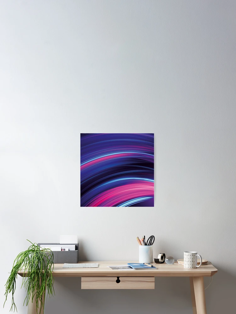 Thumbnail 2 of 3, Poster, Dynamic Multi Colored Wave Pattern designed and sold by FutureVisuals.