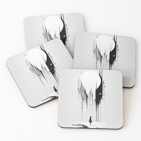 Item preview, moon line art, black and white line art designed and sold by ArtVilleStore.
