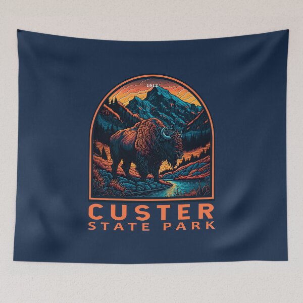 Item preview, Custer State Park South Dakota American Bison Emblem designed and sold by KrisSidDesigns.