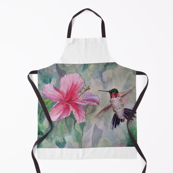 Item preview, Pen and Ink Ruby Throated Hummingbird and Hibiscus designed and sold by julyperson.