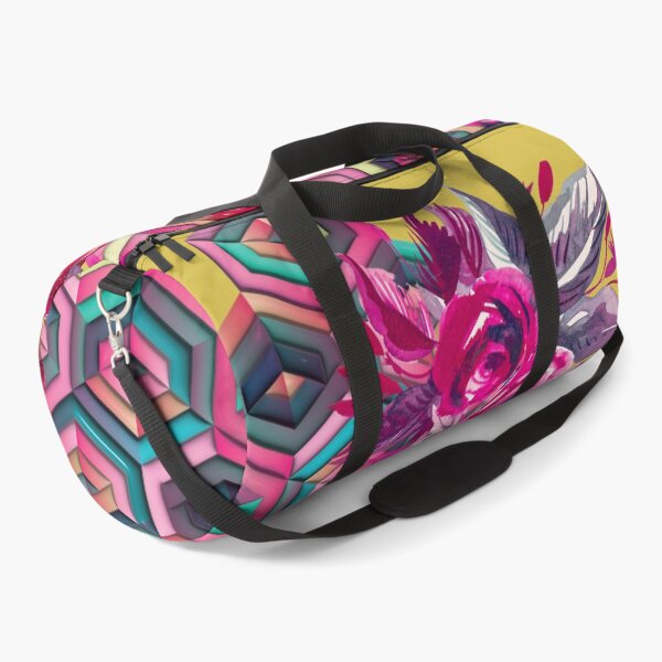 Item preview, Roses, cherries and hexagons, psychedelic art designed and sold by IngaDesign.