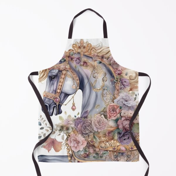 Item preview, "Majestic Floral Carousel Horse." designed and sold by CherNikDesigns.