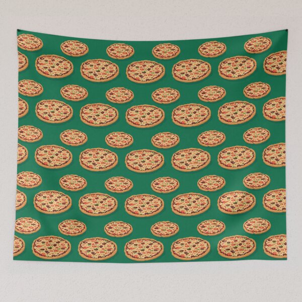 Item preview, Pizza Pattern on Green Background designed and sold by Aaron2610.