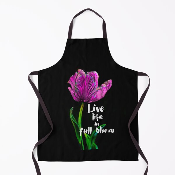 Item preview, Live Life In Full Bloom Quote Flower Art Purple And Black designed and sold by art64.