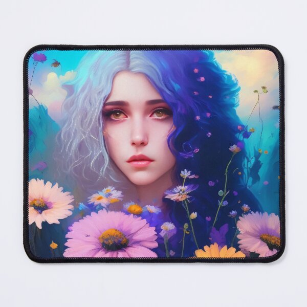 Item preview, Two Tone Haired Girl in Wildflowers by Perceptual Paradox Creations designed and sold by hobbit73.