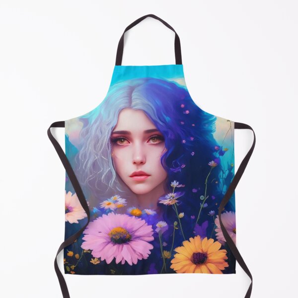 Item preview, Two Tone Haired Girl in Wildflowers by Perceptual Paradox Creations designed and sold by hobbit73.