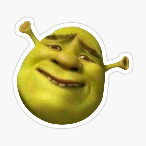 Funny Shrek Green M&M Waterproof Sticker 