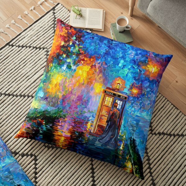 Mysterious Man at beautiful Rainbow Place Floor Pillow