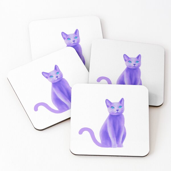 Item preview, Purple cat designed and sold by QuirkyCatz.