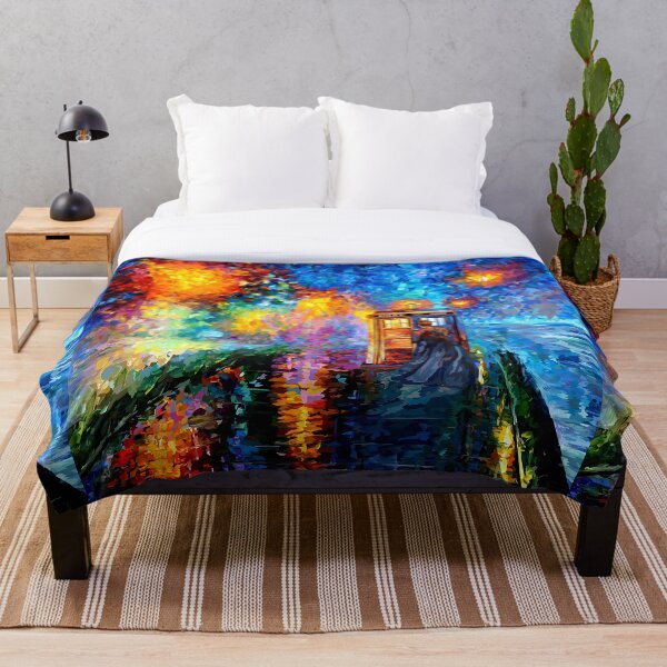 Mysterious Man at beautiful Rainbow Place Throw Blanket