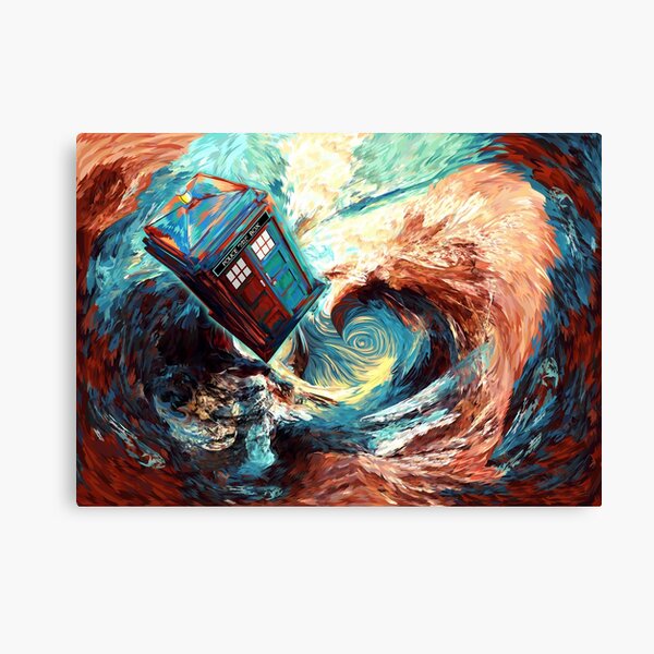 time travel box jump into dark vortex abstract Canvas Print