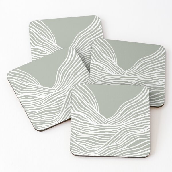 Item preview, Green landscape abstract line art designed and sold by Miss-Belle.