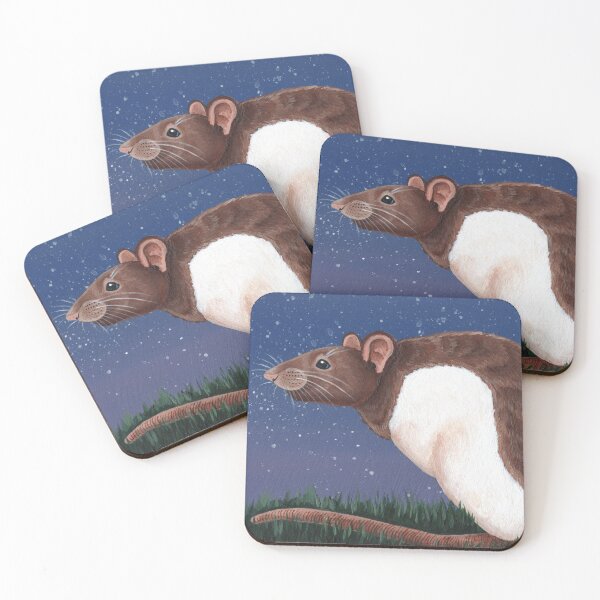 Item preview, Agouti Hooded Rat at Night designed and sold by WolfySilver.