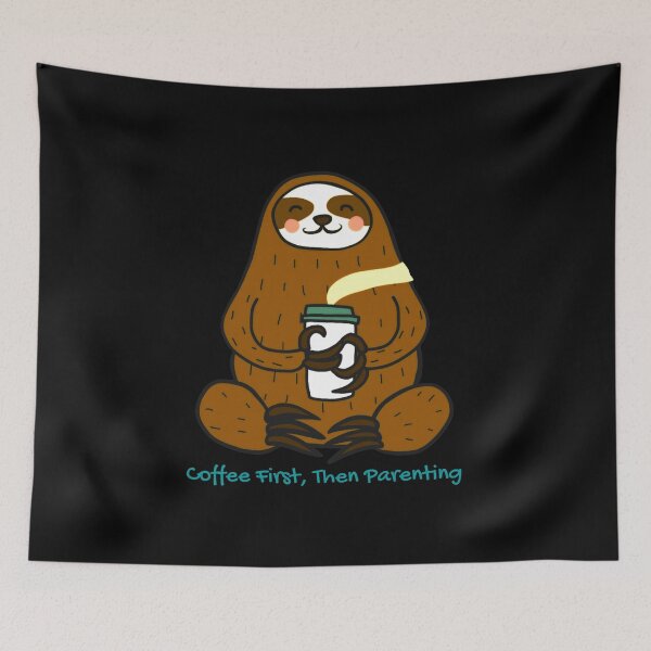 Item preview, Funny First Coffee Then Parenting Caffeine Mom Dad First Coffee designed and sold by LadyHustle.