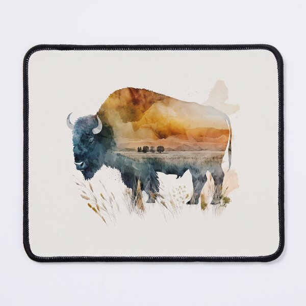 Item preview, Watercolor Buffalo on the Plains designed and sold by Pamela Maxwell.
