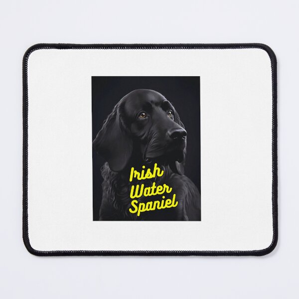 Item preview, Irish Water Spaniel Black Background designed and sold by IrishPOD.