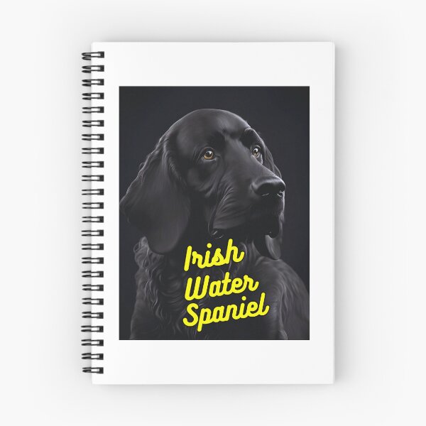 Item preview, Irish Water Spaniel Black Background designed and sold by IrishPOD.