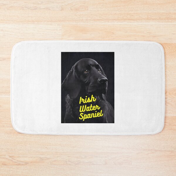 Item preview, Irish Water Spaniel Black Background designed and sold by IrishPOD.