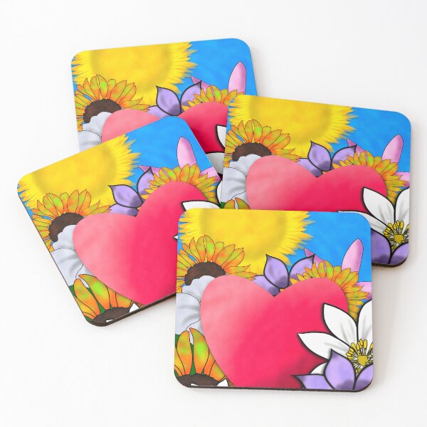 Item preview, Sunny Flowery Heart Greeting designed and sold by Wayne Young Arts.