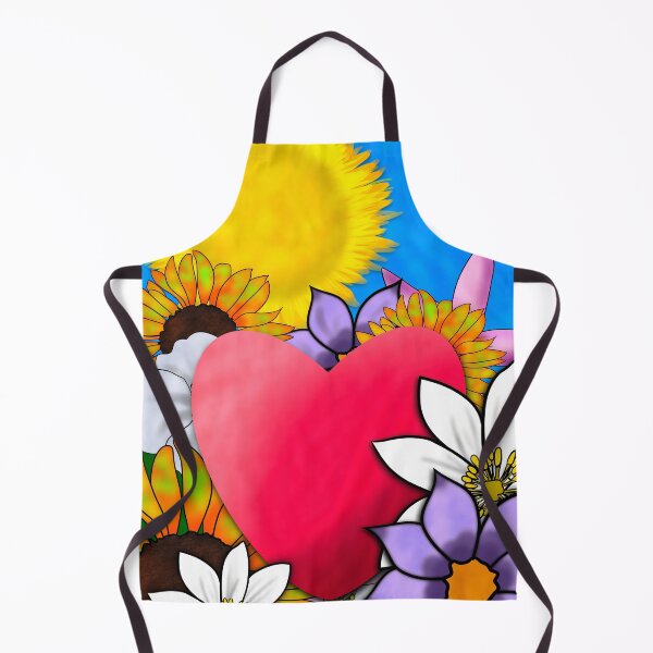 Item preview, Sunny Flowery Heart Greeting designed and sold by Wayne Young Arts.