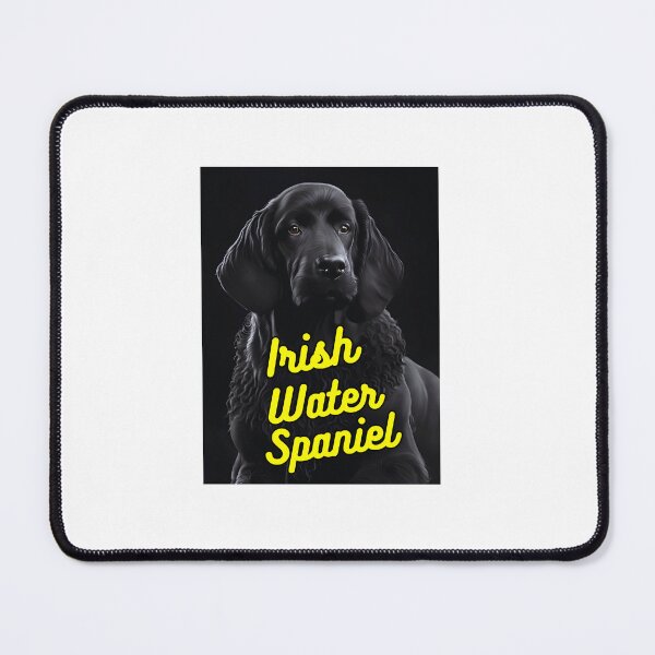 Item preview, Irish Water Spaniel Dark Black Background designed and sold by IrishPOD.