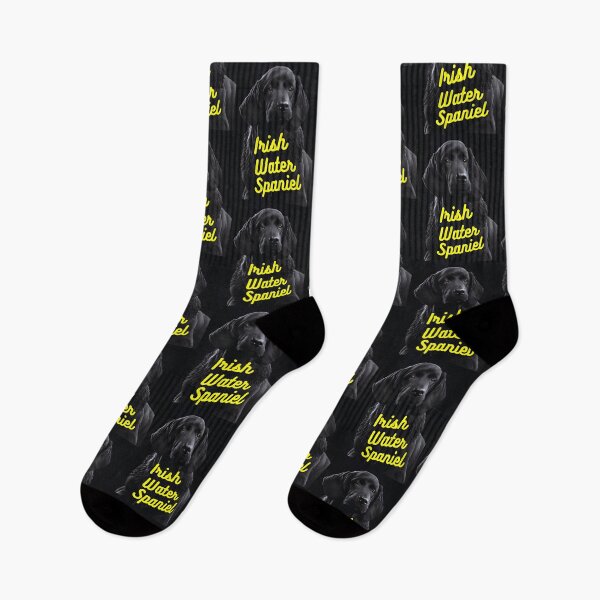 Item preview, Irish Water Spaniel Dark Black Background designed and sold by IrishPOD.