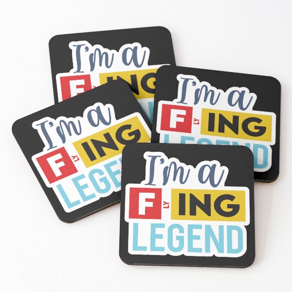 Item preview, Flight Crew design Pilot & Stewardess Flight Attendant - I am a flying legend designed and sold by AviationArtists.