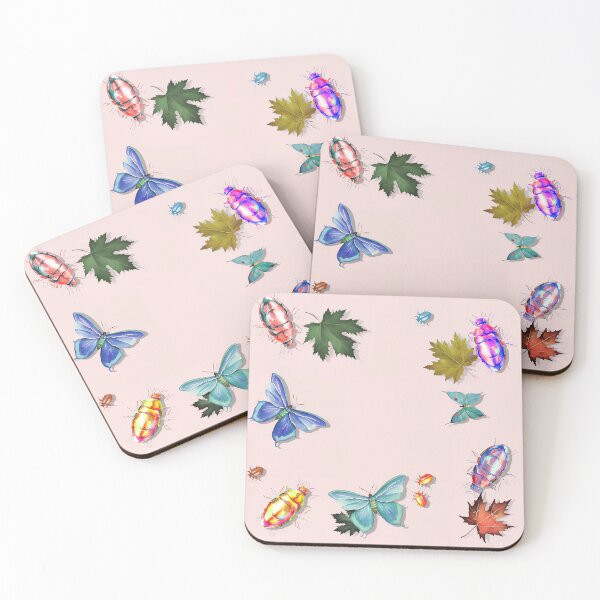 Item preview, Watercolor Insect pattern designed and sold by PixelPantry.