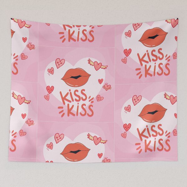 Item preview, Pattern with lips designed and sold by karima-jd.