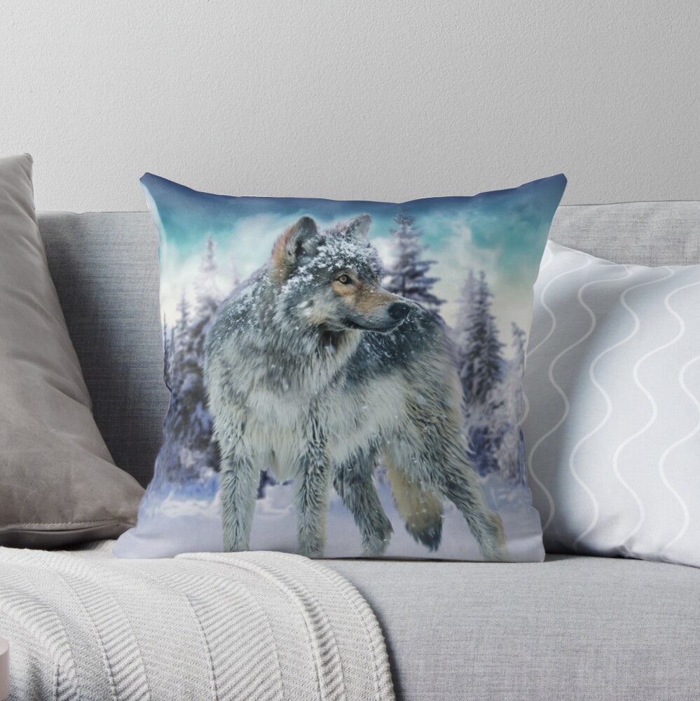 wolf pillow pet