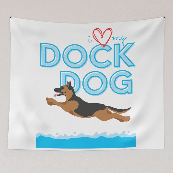 Item preview, I Love my Dock Dog (German Shepherd) designed and sold by frankandlucyco.