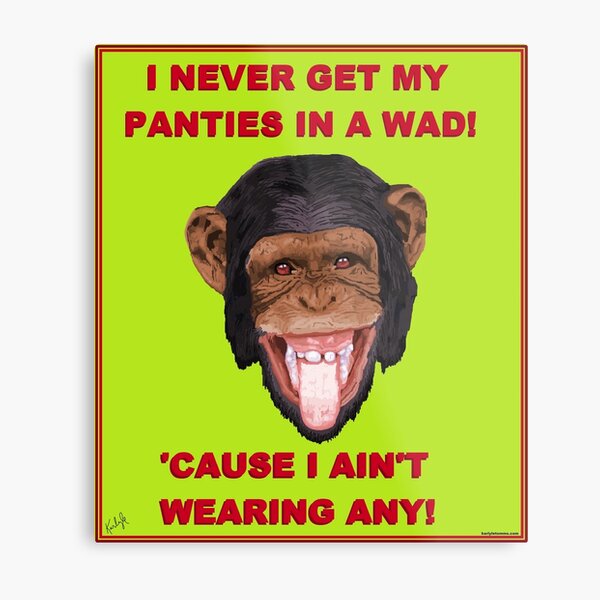 PANTIES IN A WAD Metal Print