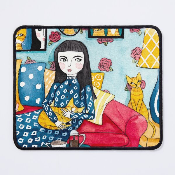 Item preview, A Girl and Her Ginger Cats designed and sold by KilkennyCat Art.