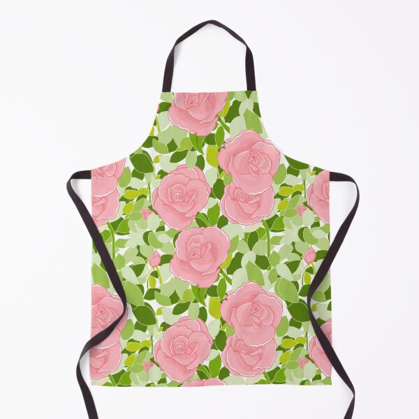 Item preview, Kawaii Pink Summer Rose with Green Leaves | Flower Pattern designed and sold by Moyanana.
