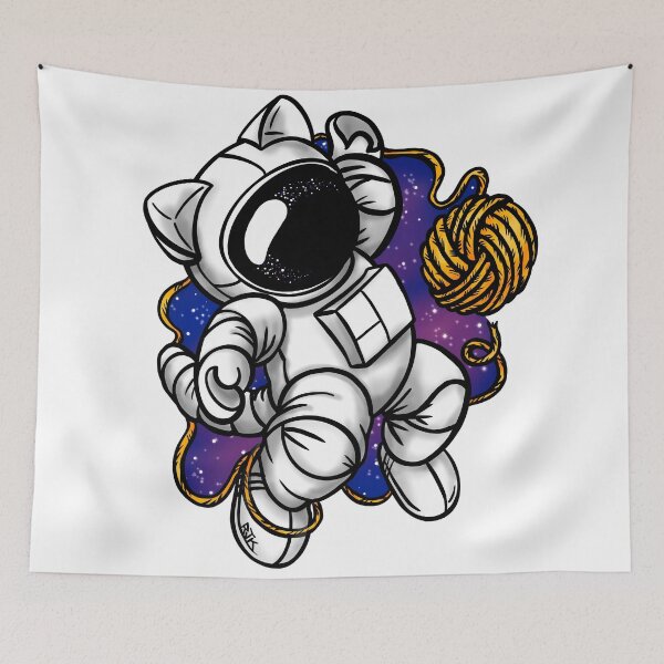 Item preview, Fuzz Aldrin the Catstronaut in Outer Space designed and sold by RJKpoyp.