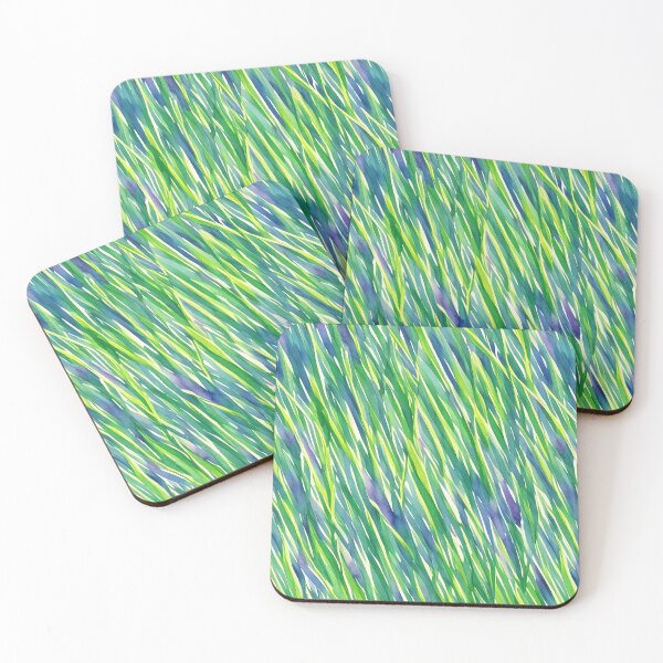 Item preview, Green Blue Grass Seamless Pattern, Watercolor designed and sold by Girly-Universe.