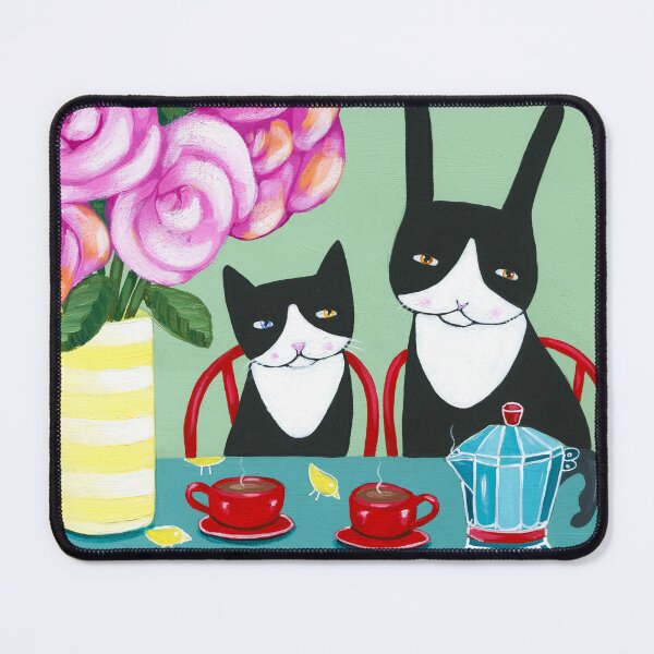 Item preview, Rabbit and Cat Breakfast Coffee designed and sold by KilkennyCat Art.