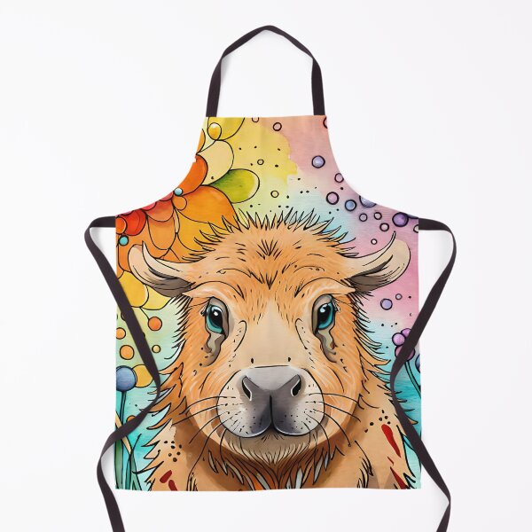 Item preview, Cute capybara in watercolor and alcohol ink designed and sold by RK - Shop.